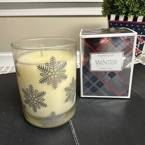 Slatkin & Co. Winter Holiday Scented Candle NIB Snowflake‎ Single Wick